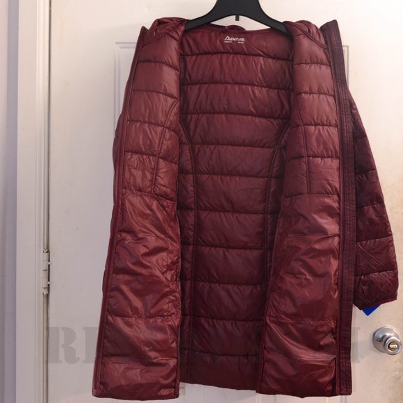 RED NWT Ladies'‎ 3/4 Length Puffer Jacket Aventure - Picture 9 of 10
